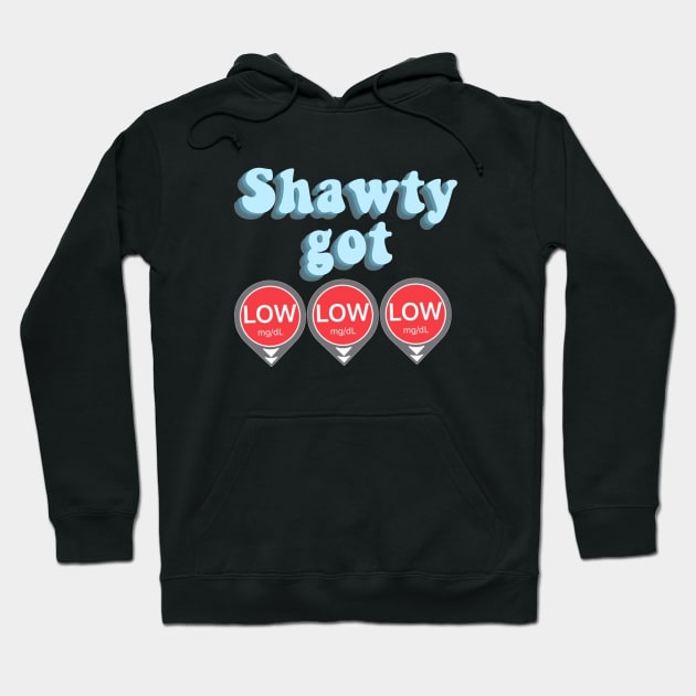 Shawty Got LOW LOW LOW - Blue Hoodie by CatGirl101